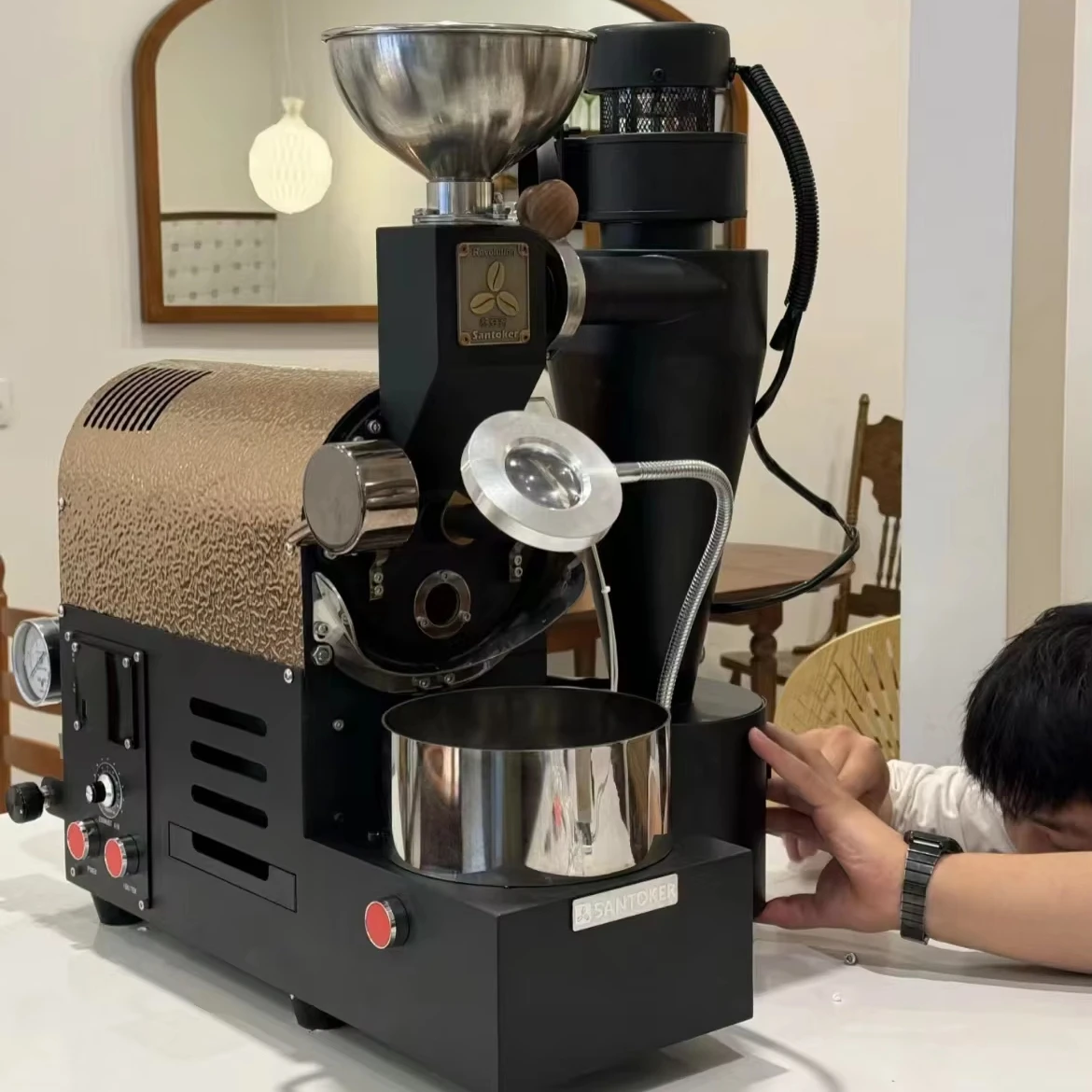 SANTOKER R200, 300 г, Электрический ростер для кофе, Bluetooth, tostadora de cafe, кофейный тостер, образец кофе, жаровня