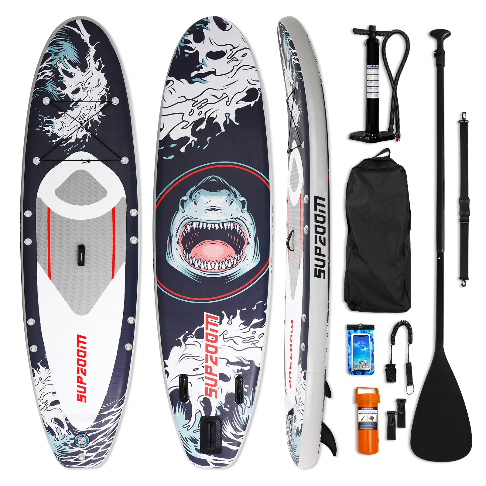 Sea surfboard 3.2m inflatable paddle board water entertainment small raft with paddle stand-up log