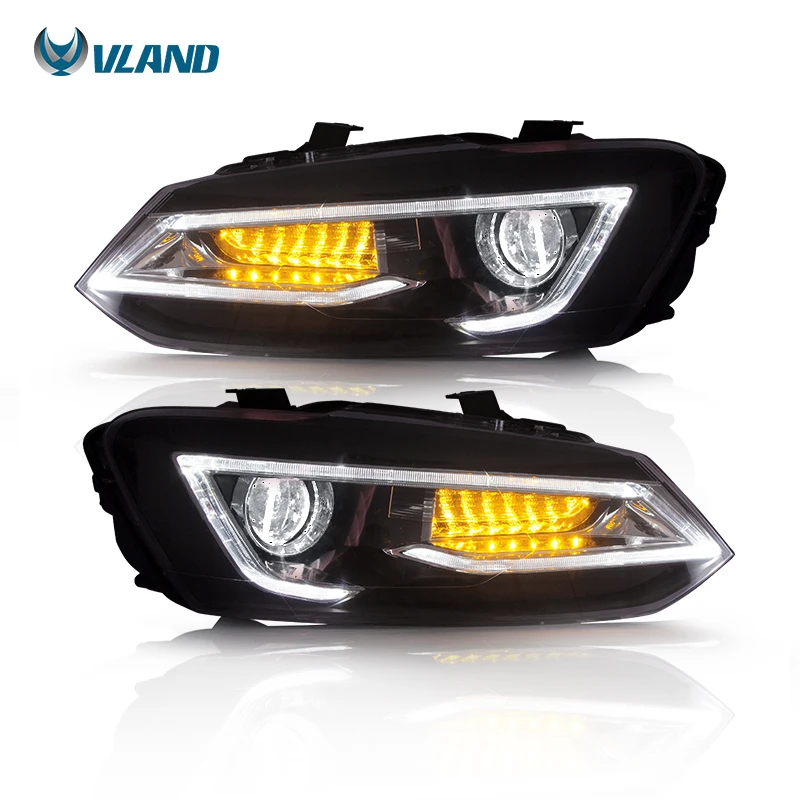  Светодиодные фары VLAND 2011-2017 двухлучевые проекторы для VW Polo/Vento MK5 оптовая