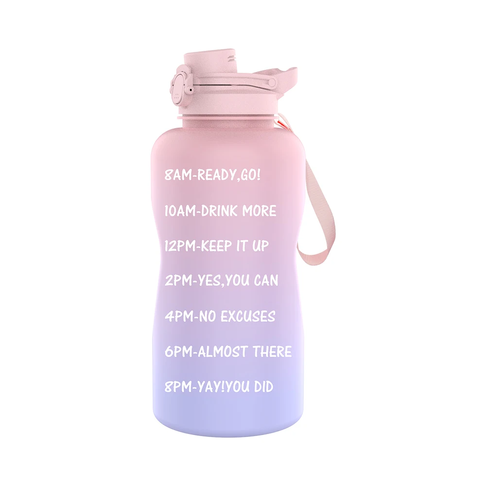 Custom Logo Portable 3800Ml Outdoor Plastic Drinking Bottle Water With Spout And Hanging Rope