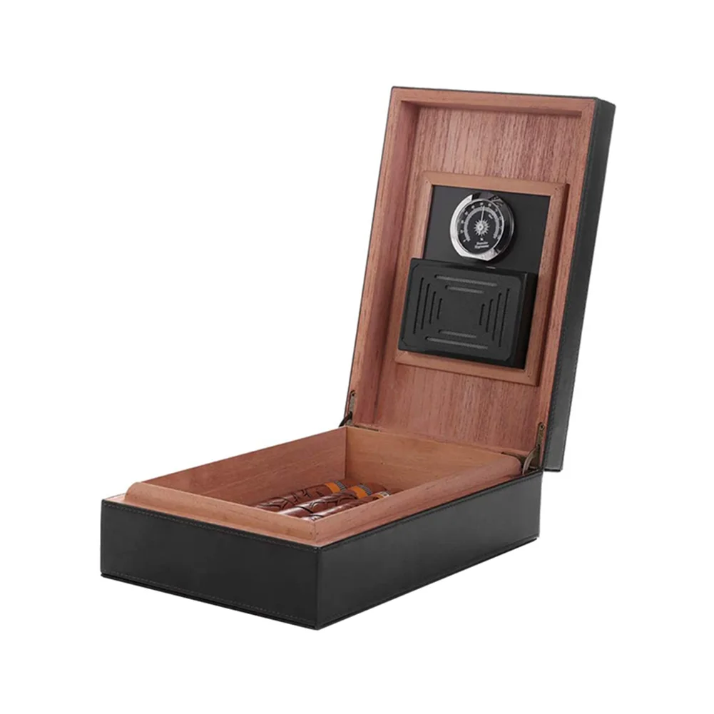 Wholesale Modern Small Solid Cigar Box Leather Cigar Case Humidor Cabinet