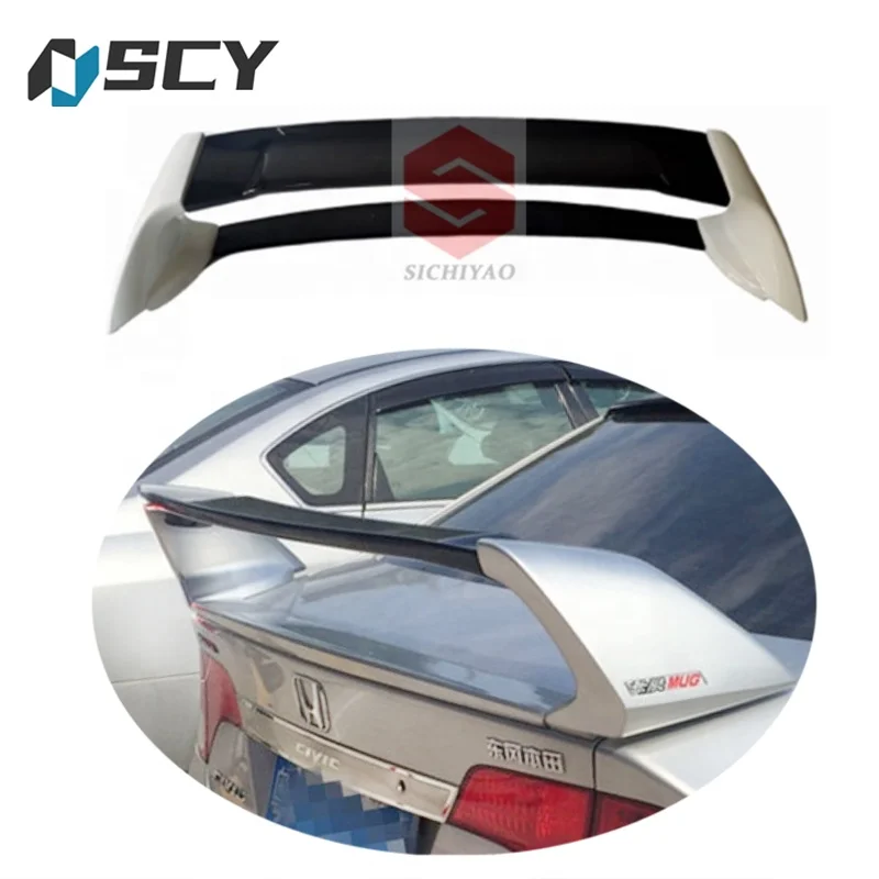 For Honda civic spoiler 2006-2011 CIVIC FD2 spoiler 4 piece ABS plastic Material Car Rear Wing Color Rear Spoiler