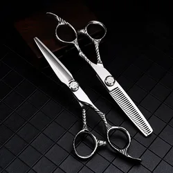 Professional High Quality Hairdressing  Hard Steel Hair Cutting Barber Shears Thinning Scissors for Men Women and Pets