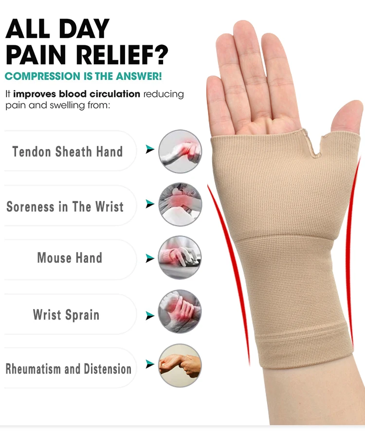 Anti Arthritis Joint Pain Relief Tenosynovitis medical Wrist Support Compression Palm Hand Training Glove brace wrist support