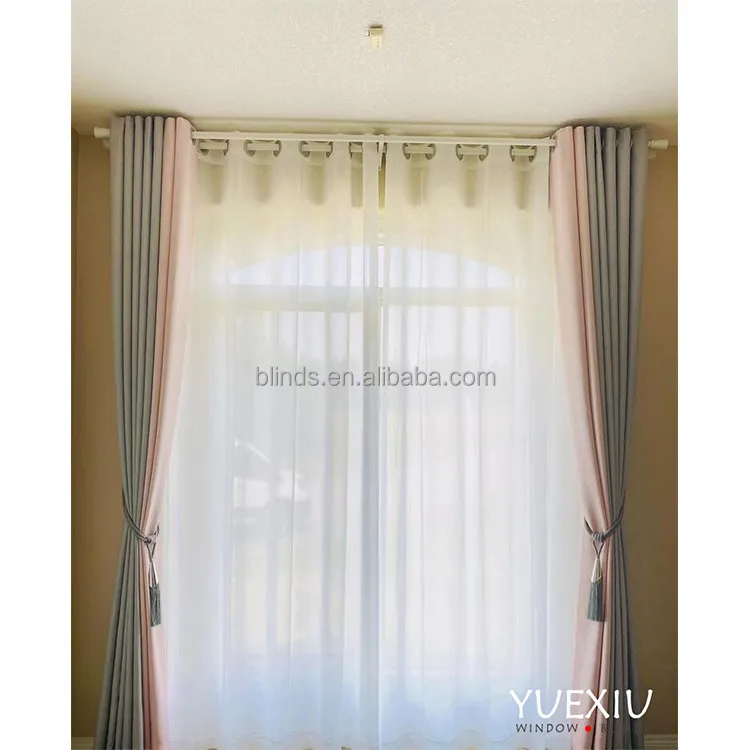 Wholesale Ready Made Curtain Window Polyester Sheer Curtains Fabric Decoration