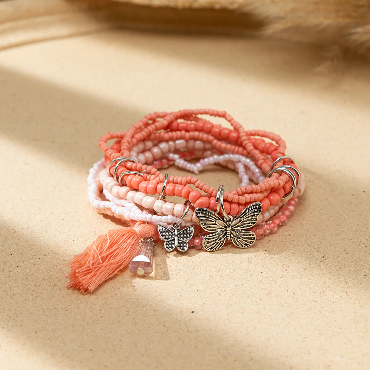 New Style Bulk Simple Bohemian Bracelet Wholesale Fashion Boho Beaded Bracelets With Charms For Women
