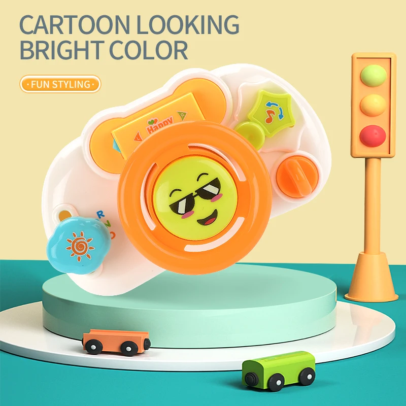 Early Learning Chimstar Puzzle Steering Wheel with Lights and Music Steering Wheel Toys for Toddler Boys Girls