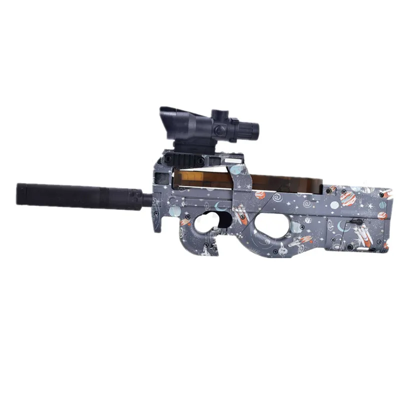 P90 Pistolas De Agua Juguetes Электрический гелевый пистолет с батарейкой полностью автоматический шариковый бластер боеприпасы игрушечный для детей