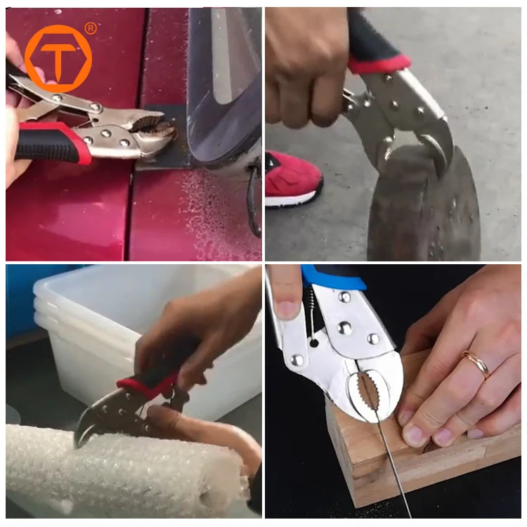 refrigeration auto adjusting tools sprinkler clamp curved jaw pinch off clip locking pliers with rubber grip