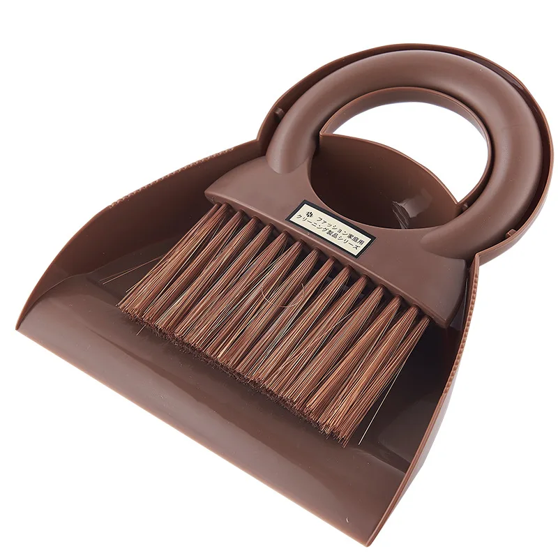 Convenient Desktop Hand Broom Brush for Cleaning Table Countertop Kid Pets Hair for Home, Office Small Size Less Space