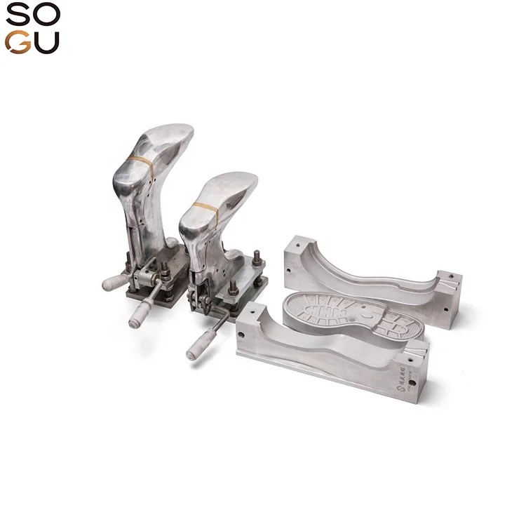 SOGUTECH PU single density DESMA shoe mould with 2 pairs of aluminium last