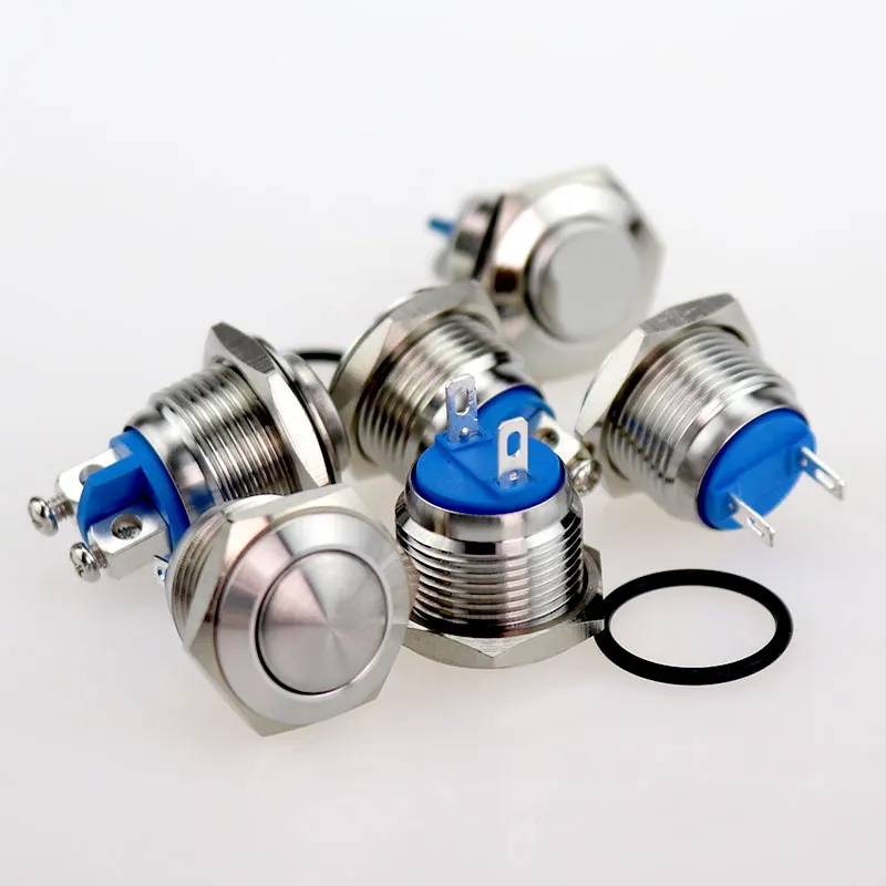 16mm Momentary Switches  automatic door Metal metal push button switch high head