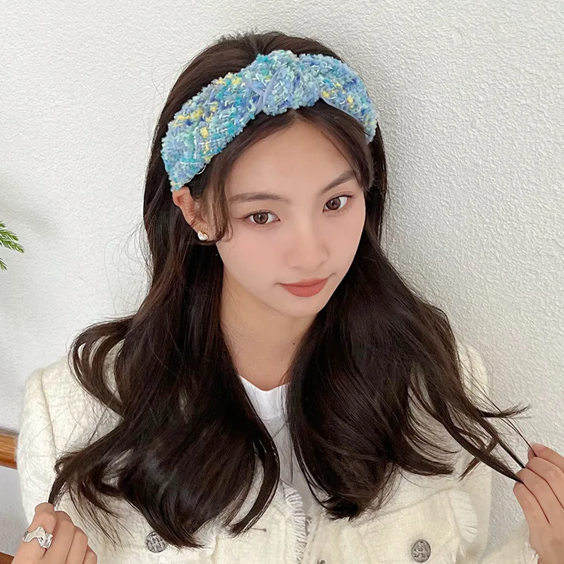 2024 Good Quality New Style Rhinestones Custom Vintage Elastic Korean Exquisite Glisten Wholesale Designer Headbands For Women