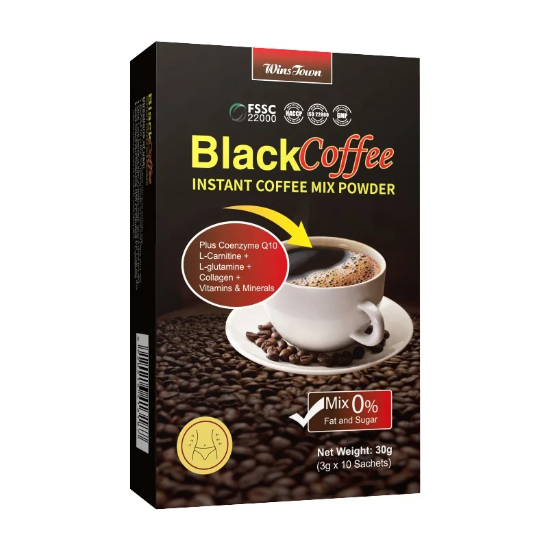 Winstown Aroma Bitter Black Instant Coffee Fit Detox Coffee Wansongtang Private Label Customized Welcome