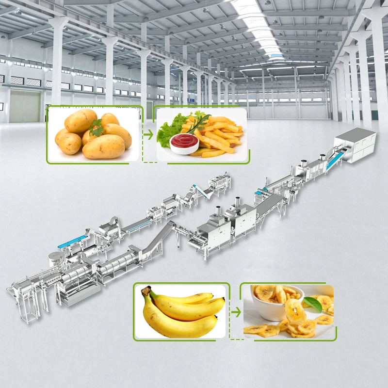 Philippine Plantain Snack Banana Potato Chips  Chopper Packing Machine Banana Chips Production Line