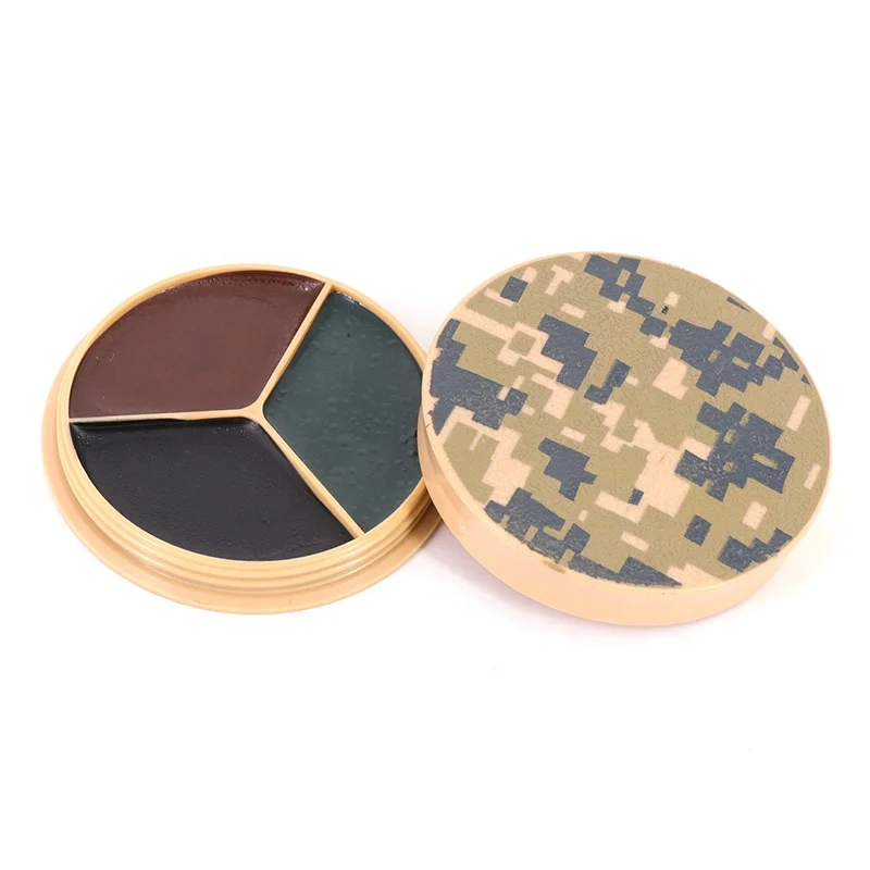 Hunting ACU Digital Camouflage Circle Non-Toxic Washable 3 Color Compact Face Paint