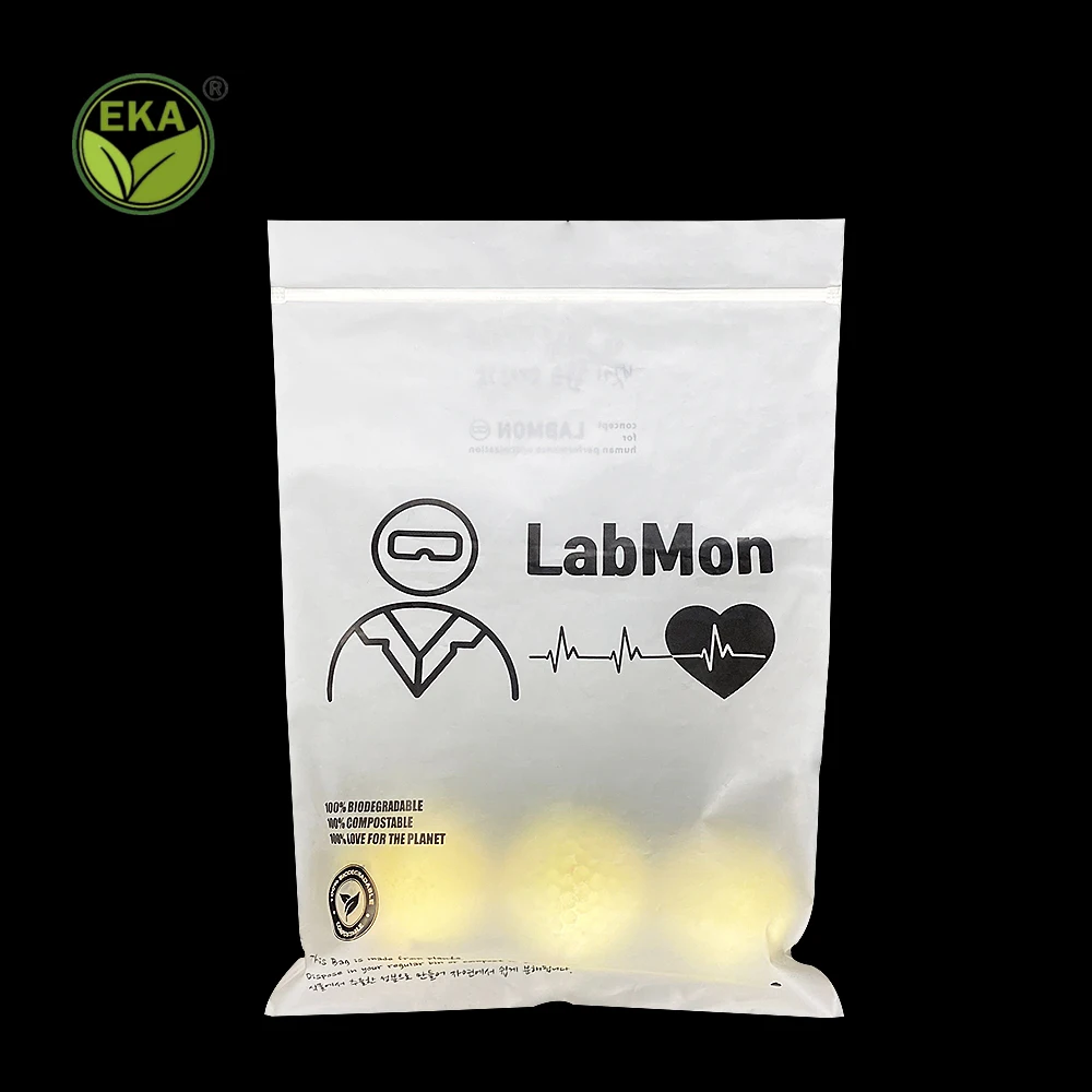Экологически чистая матовая биоразлагаемая упаковка на застежке-молнии для упаковки сумок, футболок, купальников, одежды, сумок на застежке-молнии с собственным логотипом