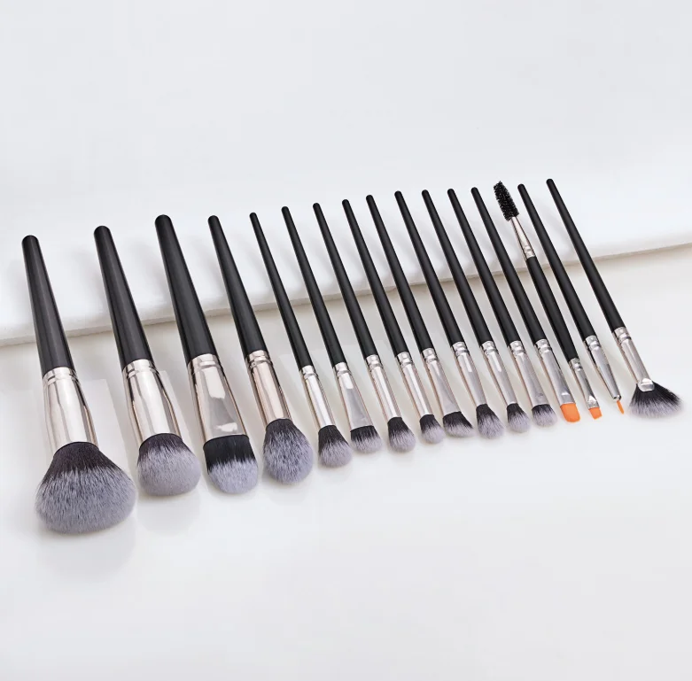 China manufacturer supply makeup brush set 16 pcs premium synthetic exclusive makeup brushes with makeup brush bag case