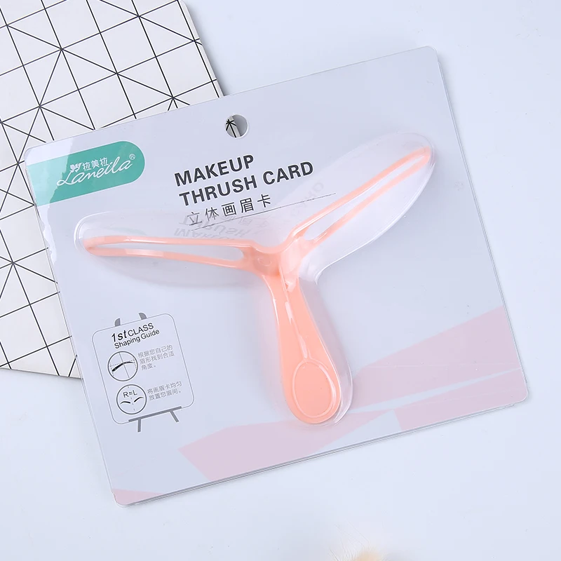 Lameila 6pcs Cheap Wholesale Custom logo 3D eyebrow stencils A0185 Plastic Cosmetic Makeup Tools Eyebrow Shape Stencil