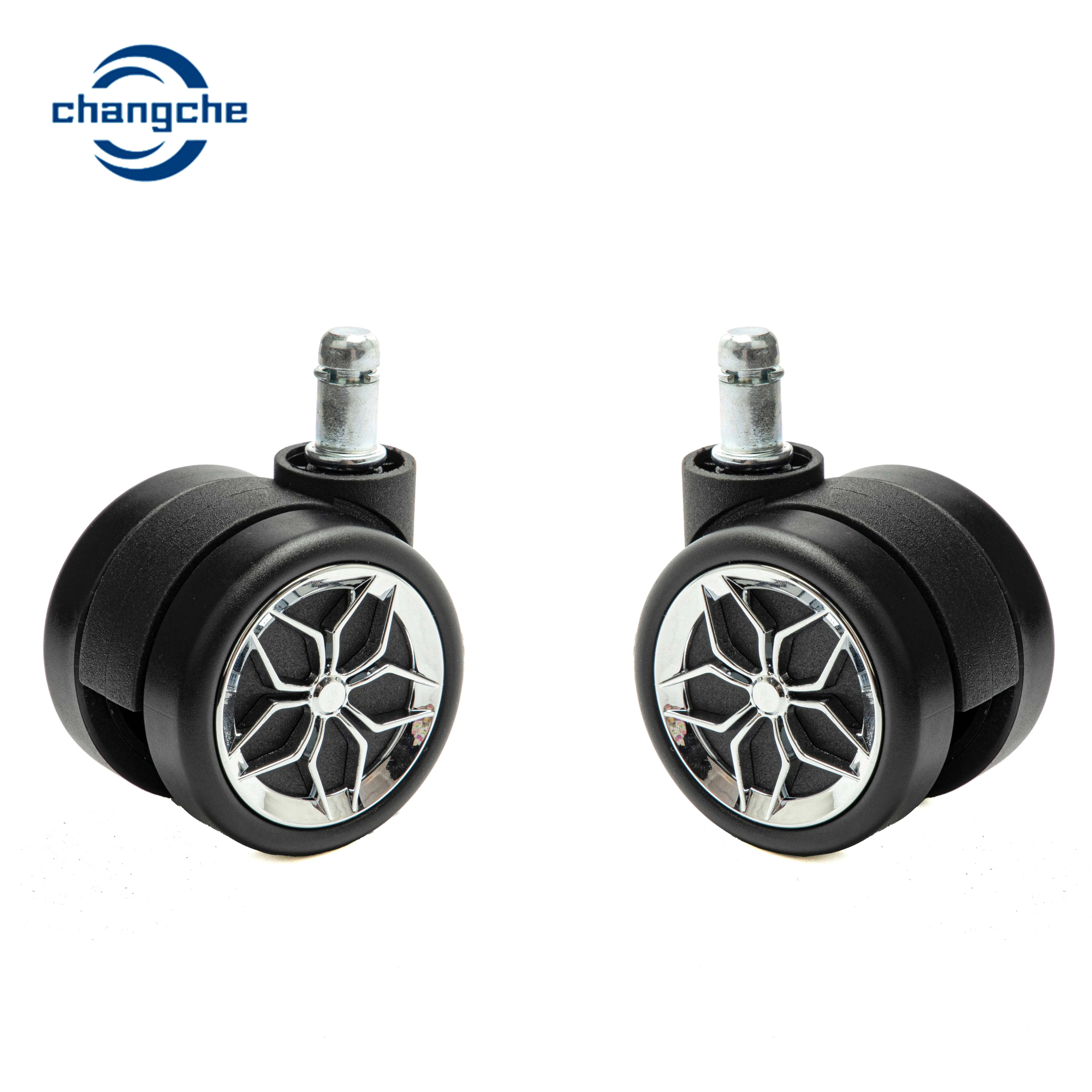 Rubber durable wheel swivel metal stem 2 inch caster wheels for furniture