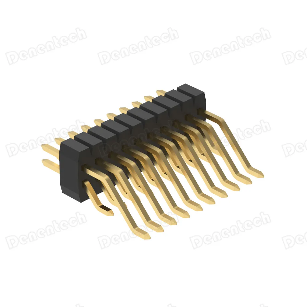 Denentech 1.00mm Pin Header SQ0.3 W3.2 H1.50 Dual Row SMD PCB Connector