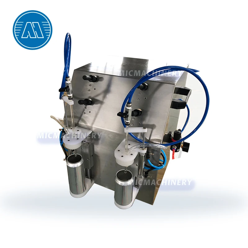 Semi automatic auto filler carbonated soft drinks manual craft beer can filling machine