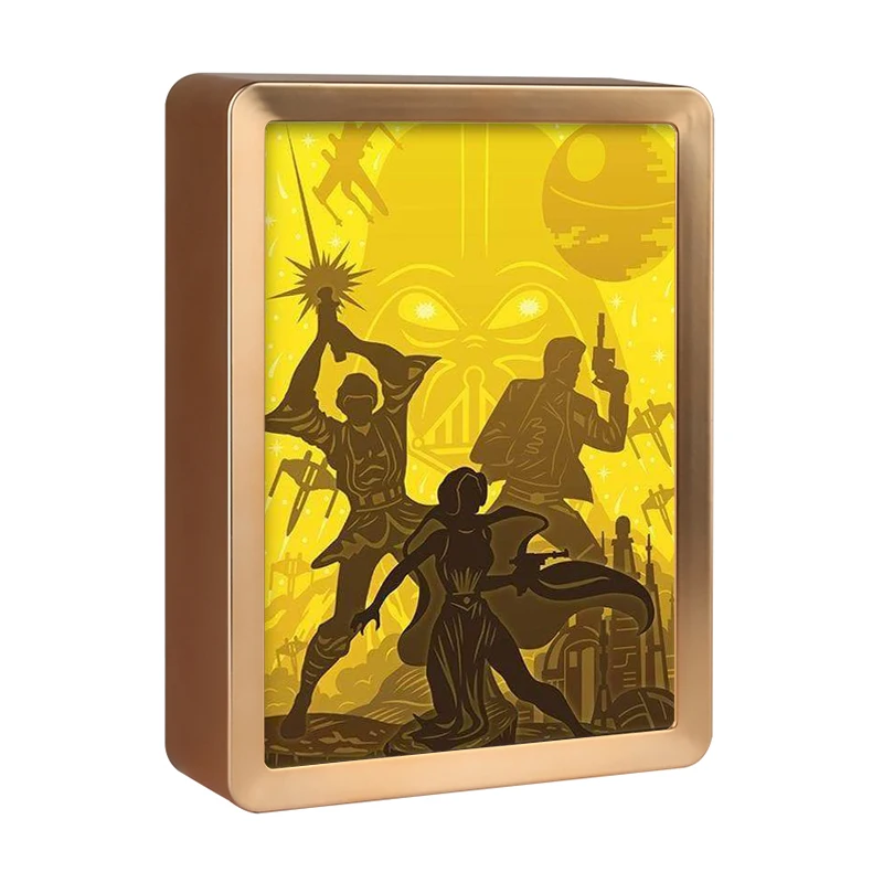 Movie Light Box Luxury Home Decoration UBS LED Lamp ABS Frame Rectangular Star War Style 3D Paper Cut Art Gift Items
