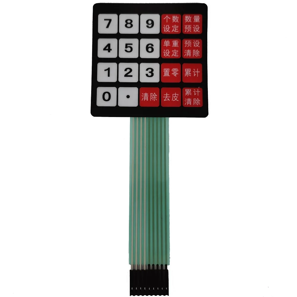 2021 hot sales PC/PMMA overlay Factory Custom Design High-performance Waterproof Membrane switch Keyboard/keycap