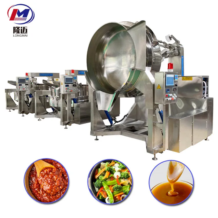 automatic caramel food cooking mixer machines cook vegetables meat for catering in centra kitchen