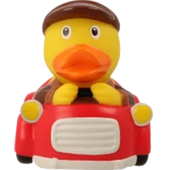 Customized cute pvc Car driver duck  plastic mini action figures vinyl anime figure toys craft toys