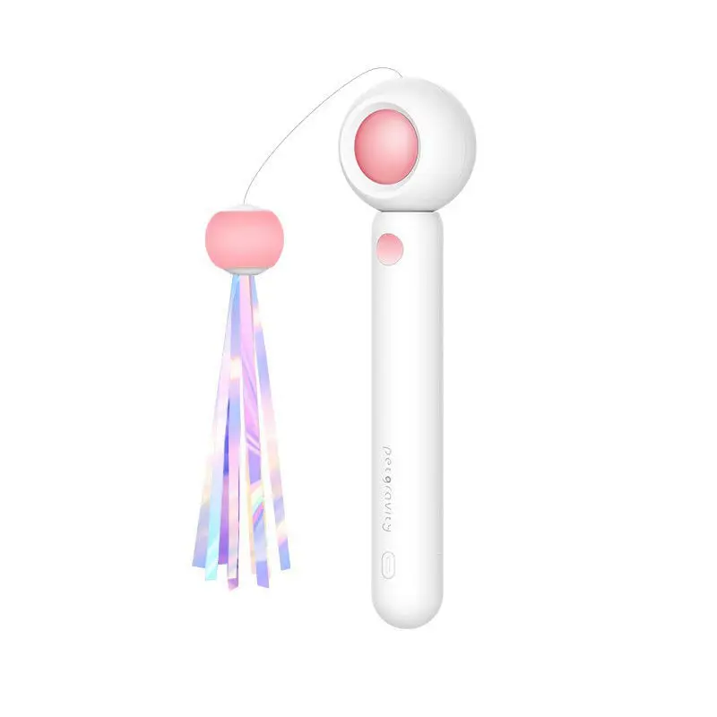 Hot new cat toys Retractable Fun cat teaser stick Cat interactive toy Feather toy with replaceable head