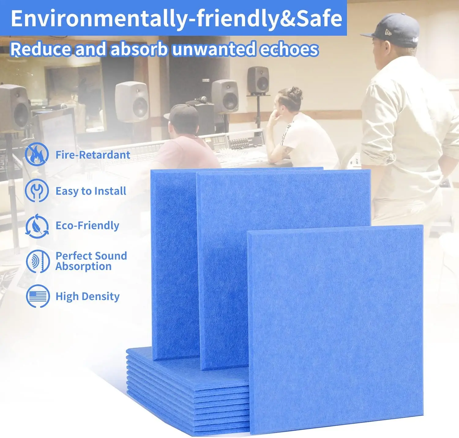 JTL Supplying European standard sound isolation polyester felt acoustic panel 9mm 12mm