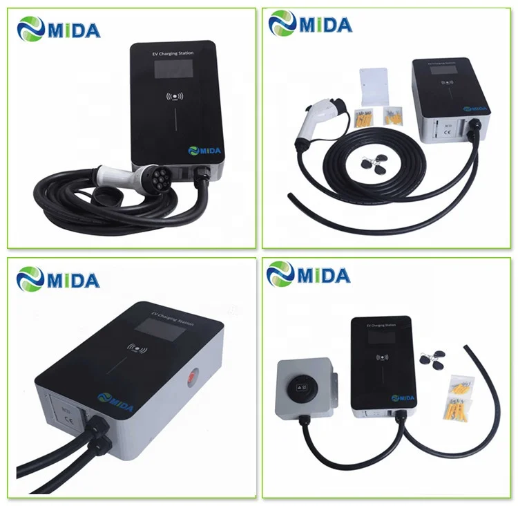 3 фазы 32A 22 кВт настенная зарядная станция для электромобиля зарядная точка