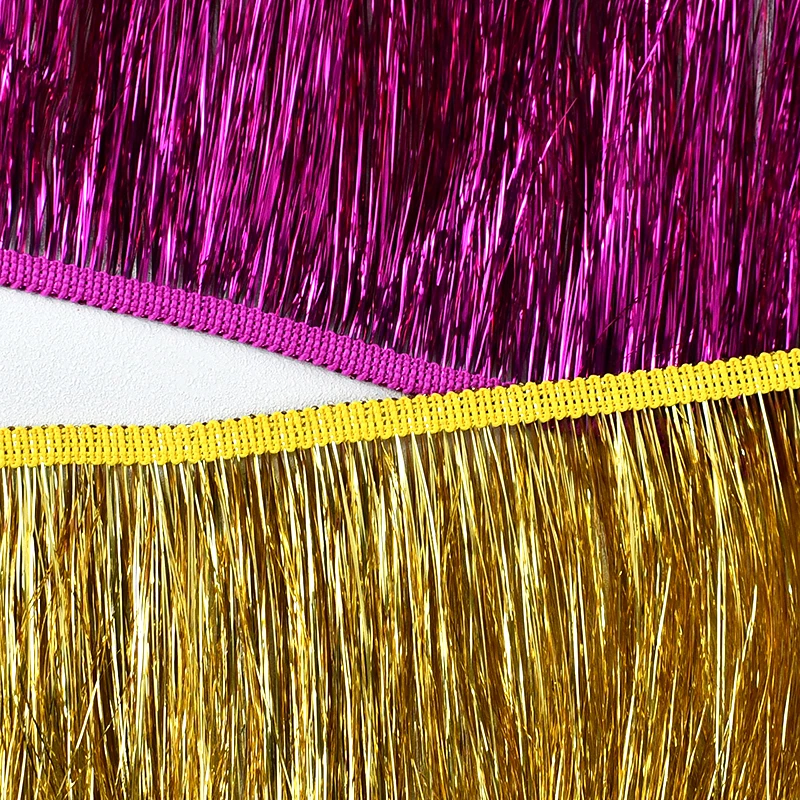 Meetee TF900 15cm Clothing Decorative Accessories Gold Silk Fringe Garment Sequins Polyester Dance Costumes Dress Fringed Lace