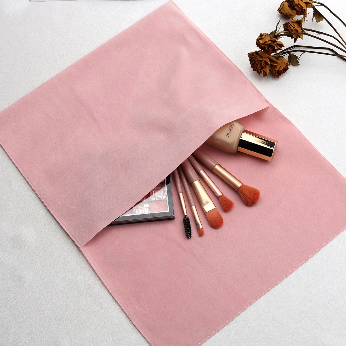 Super Soft Thick Velvet Envelope For Photo Frame Notebooks Custom Velvet Gift Packaging Bag