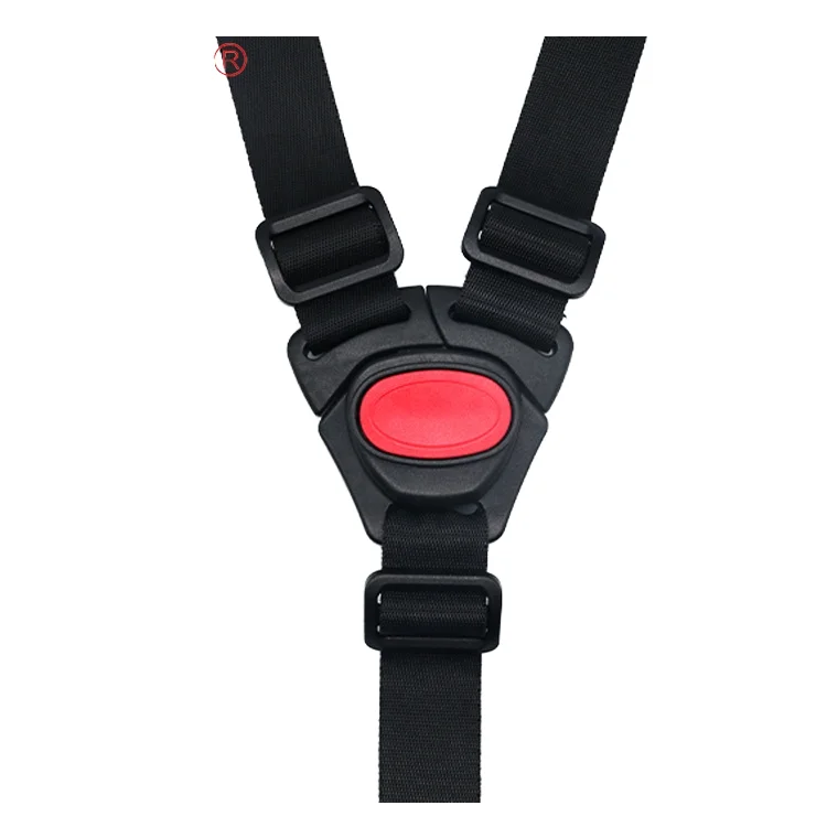 Kjm Custom Logo Baby Stroller Buckle Replacement Baby Travel Seat Belt 3 Way Baby Swing Safety Belt