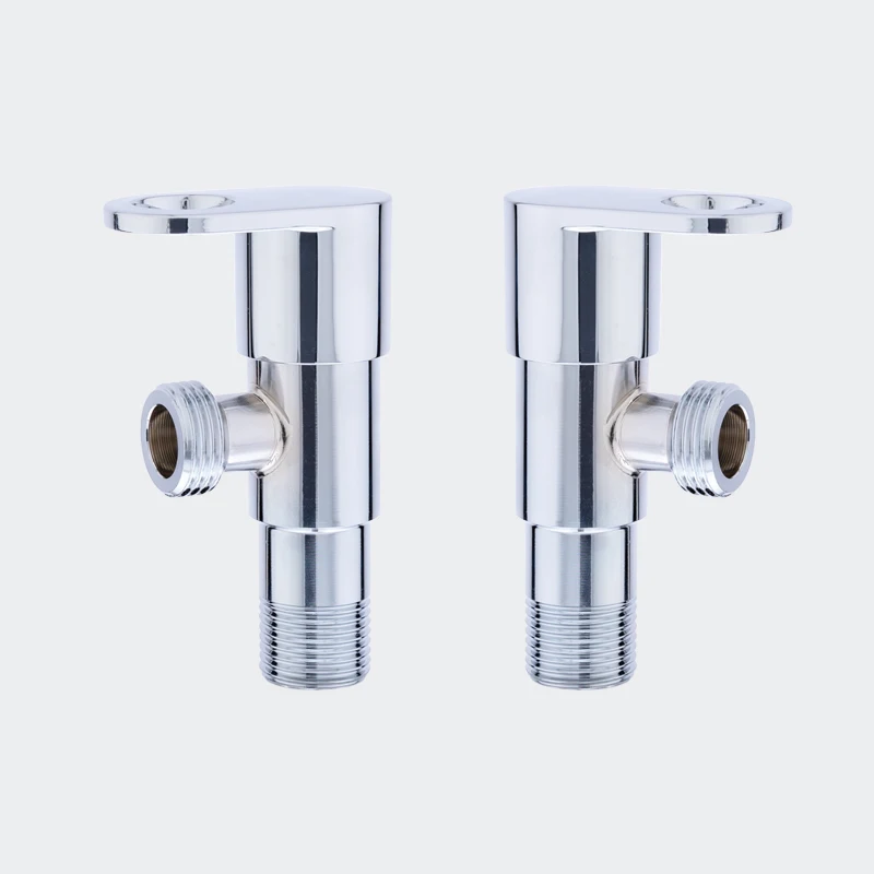Cheap bathroom fittings cold water good polish chrome plated 1/2 brass angle valve