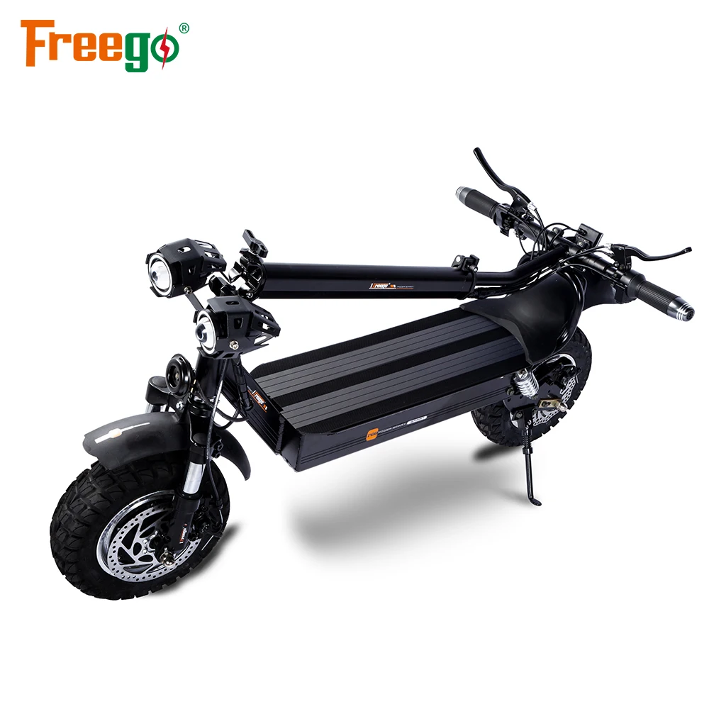 Freego 2023 New Design Scooter Electric Adult Dual Motor Suspension Foldable Powerful 48V 1000W Electric Scooters