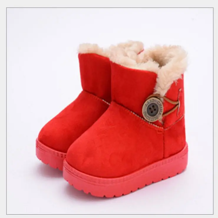Детские теплые сапоги для девочек, зимние сапоги для мальчиков и девочек, детские замшевые сапоги из ткани, детская обувь