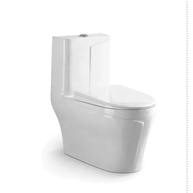 Hot Sale Ceramic Sanitary Ware S-trap One-Piece Toilet Wc Water Saving Level One Siphonic Toilet