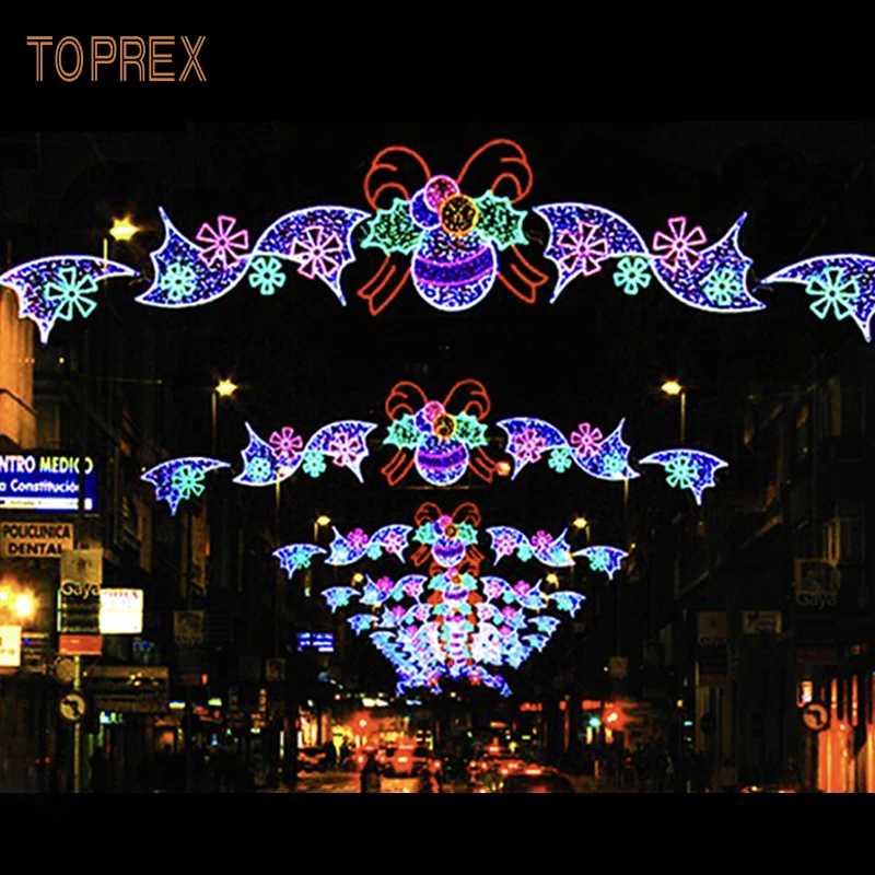 Power Saving Durable External LED Decorative Cross Street Pole 2d Themed Christmas Decorative Lights