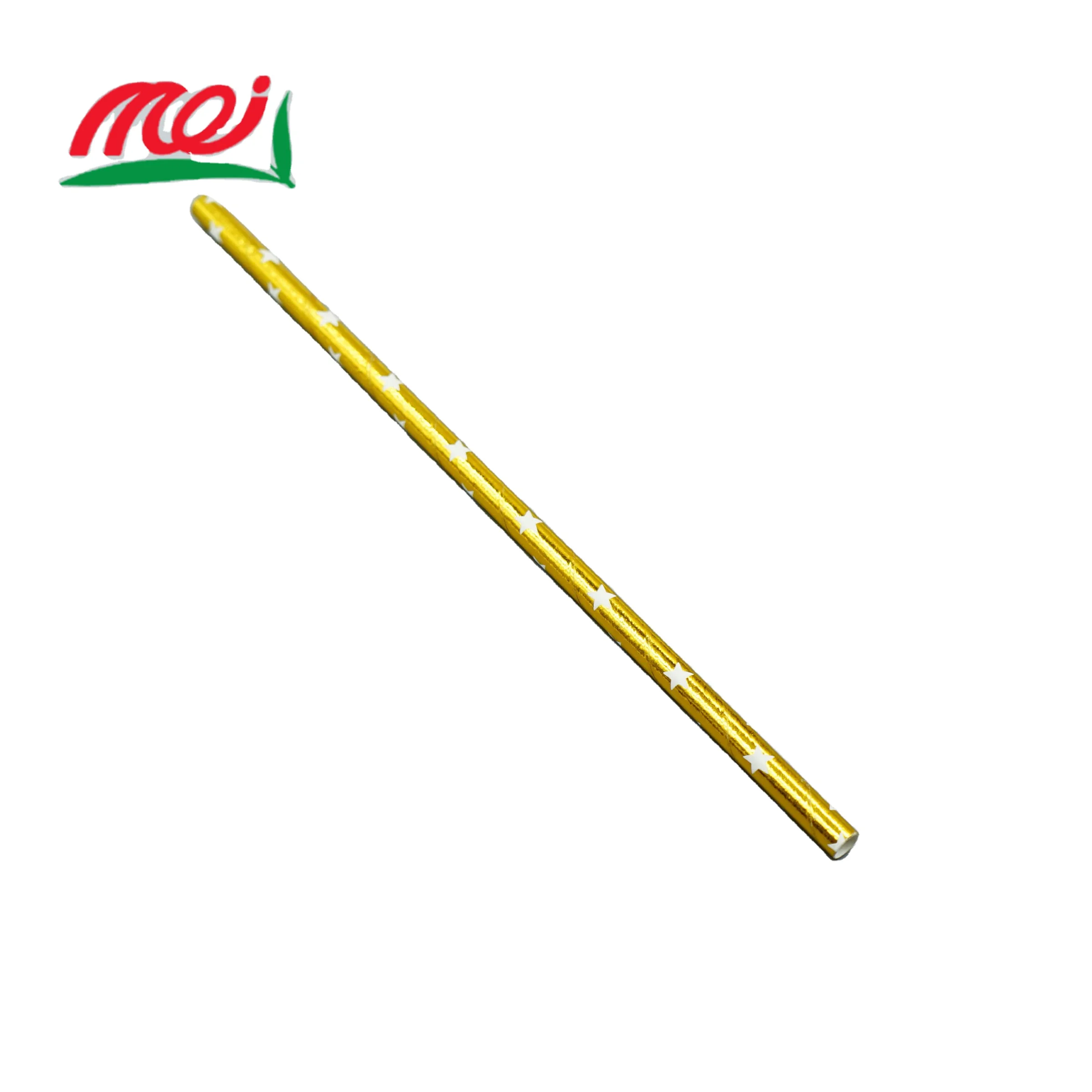 
Gold Decoration Halloween Packaging biodegrable eco friendly Fruit Xiamen Paper Party Straw 