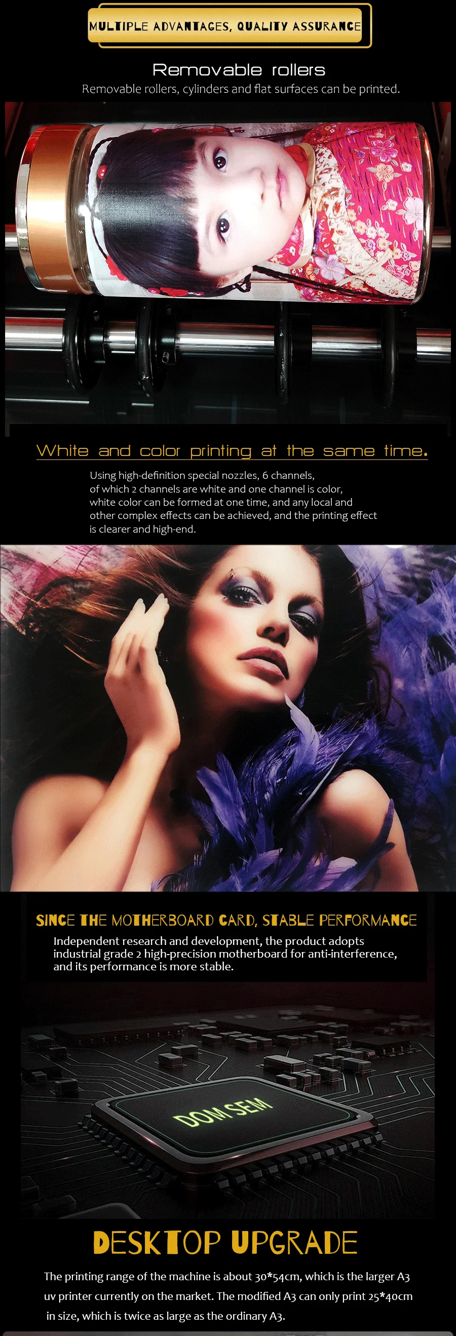 High-Quality A3 Size UV Cell Phone Case Printing Machine for Phone Case/Gifts/Pen/Ball/Bottle Printing