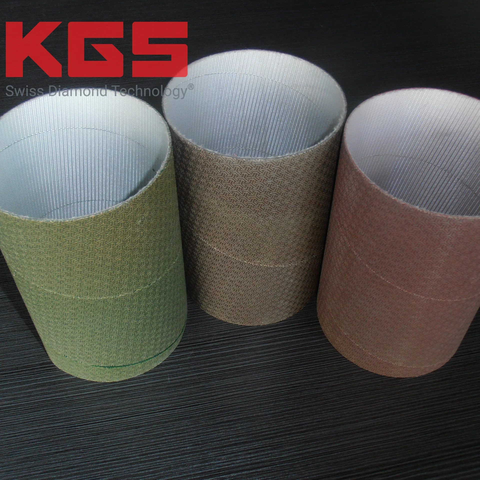 Алмазная абразивная спиральная лента KGS с резиновым барабаном для шлифования