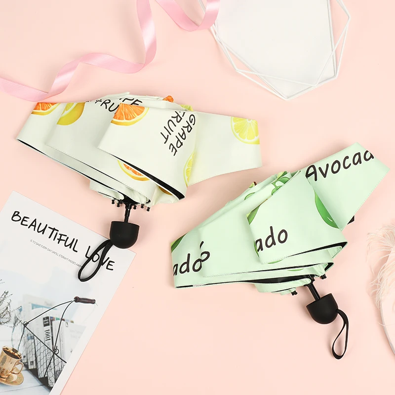 cheap travel Logo custom Capsule 5 folded mini folding umbrella