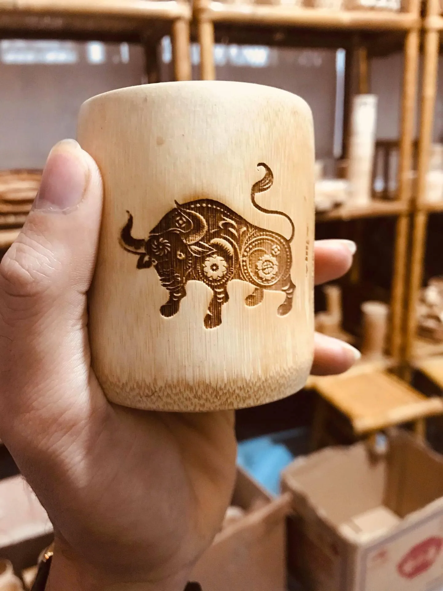 Natural Drinking Bamboo coffee cups and tea cups Eco-friendly From Vietnam