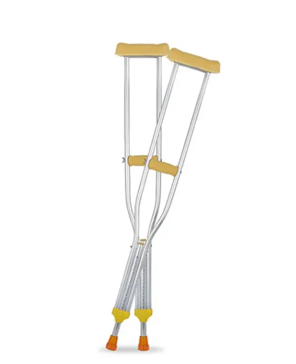 Axillary Folding Crutch With Rubber Crutch Tips Hands Free Underarm Medical Device Walking Stick Cane Underarm Crutches