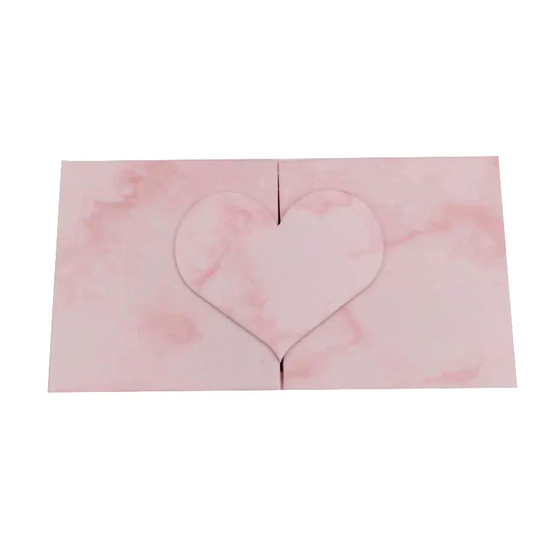 New heart-shaped fold-off eyelash box eyelash packaging rectangular manufacturers wholesale customized eyelash box