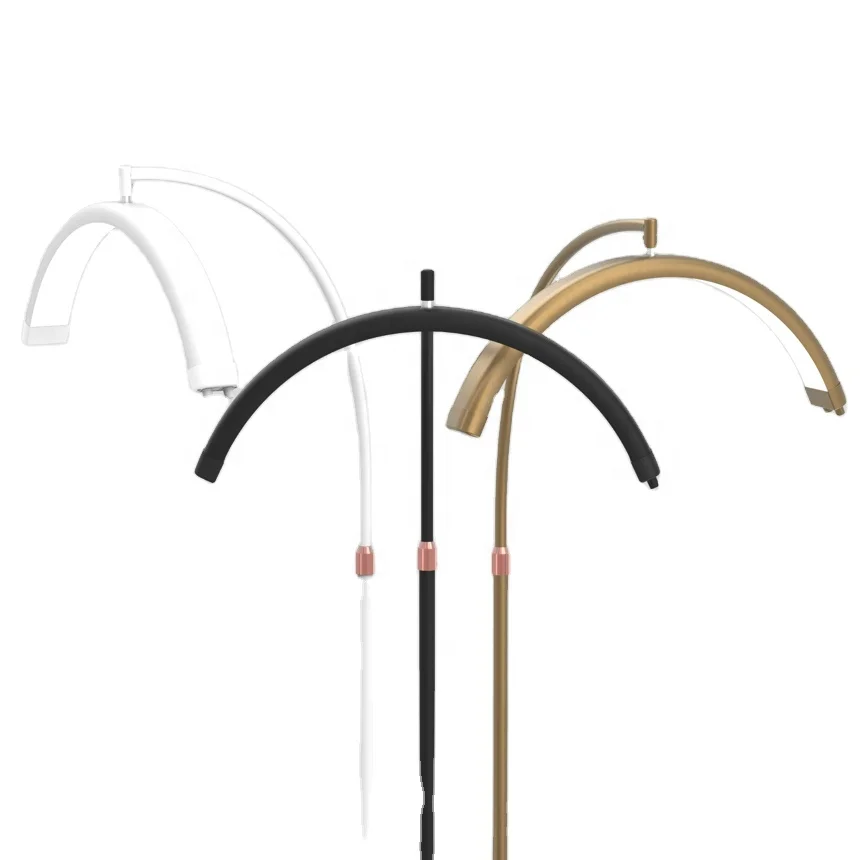 Lash Half Moon Eyelash Extension 40W Fast 28inch Arc Floor Lamp Led Lash Light Fill Light With 2 Phone Clips For Lashes Beauty