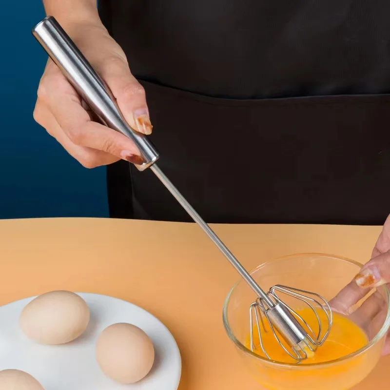Лидер продаж полуавтоматический взбиватель яиц кухонная утварь яичный миксер из нержавеющей стали венчик для